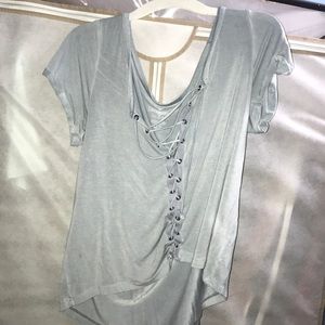 Lace up shirt